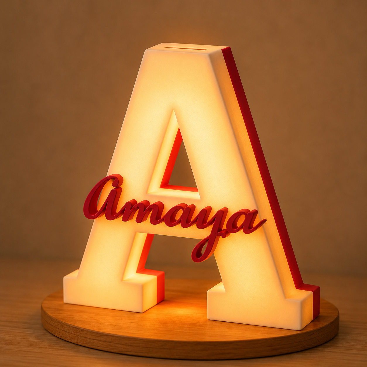 Personalized Glowing Letter Box