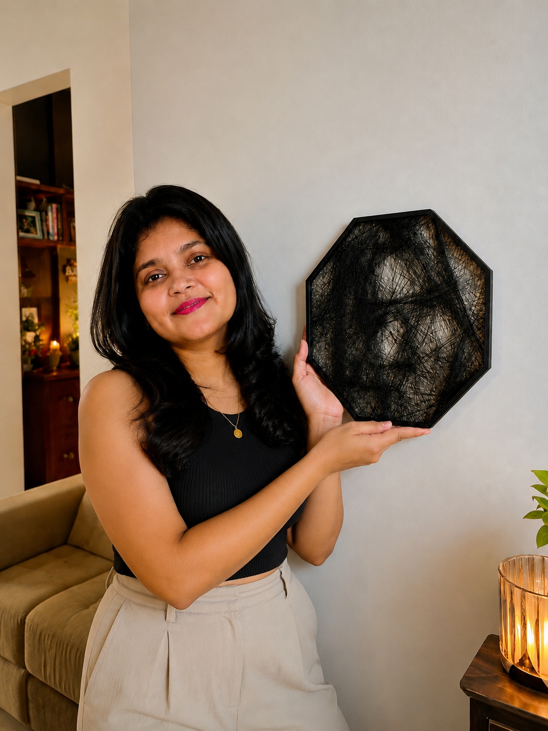 Custom 3D Printed String Art Portrait