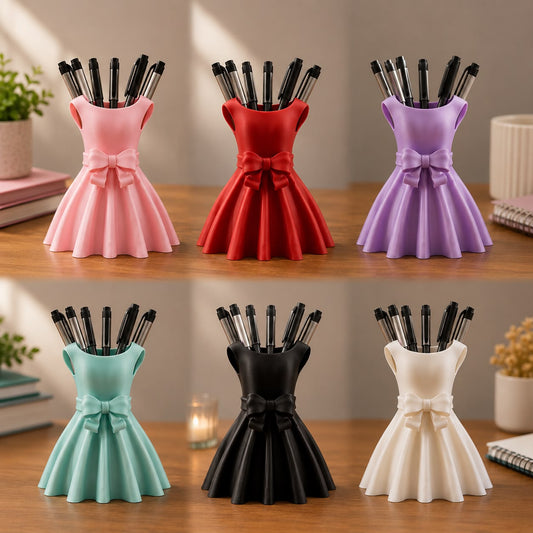 Bella Bow Dress Pen Holder