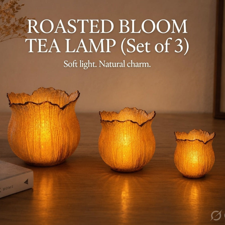 Roasted Bloom Tea Light Lamp (Set of 3)