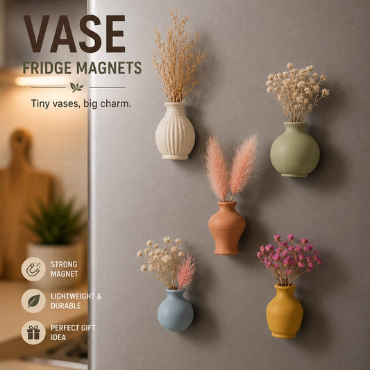 Mini Vase Fridge Magnets (Set of 5)