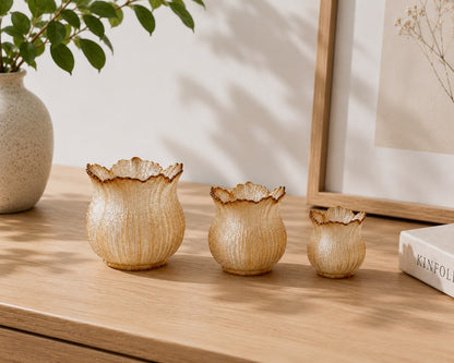 Roasted Bloom Tea Light Lamp (Set of 3)